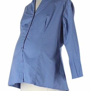Motherhood maternity blue collared shirt